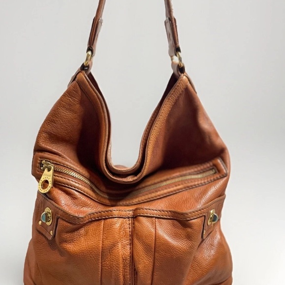 Marc by Marc Jacobs Classic Q Hillier Hobo Bag in Cognac Brown Leather - Picture 8 of 9
